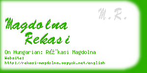 magdolna rekasi business card